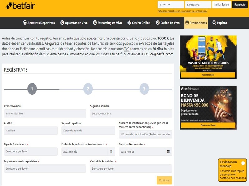 Entra a la página de Betfair y haz clic en el botón negro que esta arriba a la derecha que dice: Registrarte Entra a la página de Betfair y haz clic en el botón negro que esta arriba a la derecha que dice: Registrarte