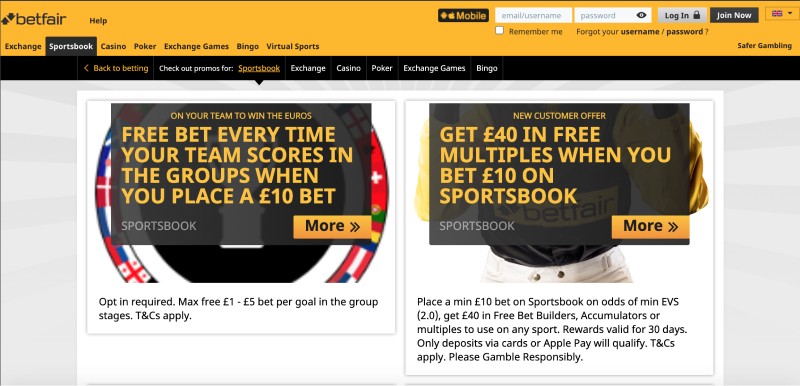 Betfair Spor Bahisleri