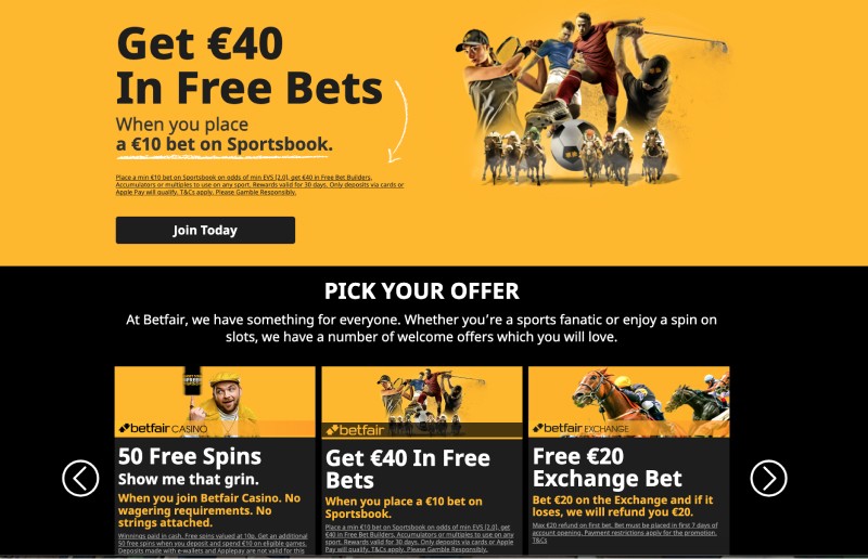 Promozioni scommesse sportive Betfair
