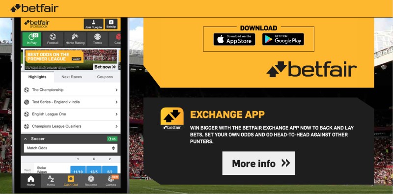 Versione Web di Betfair Mobile