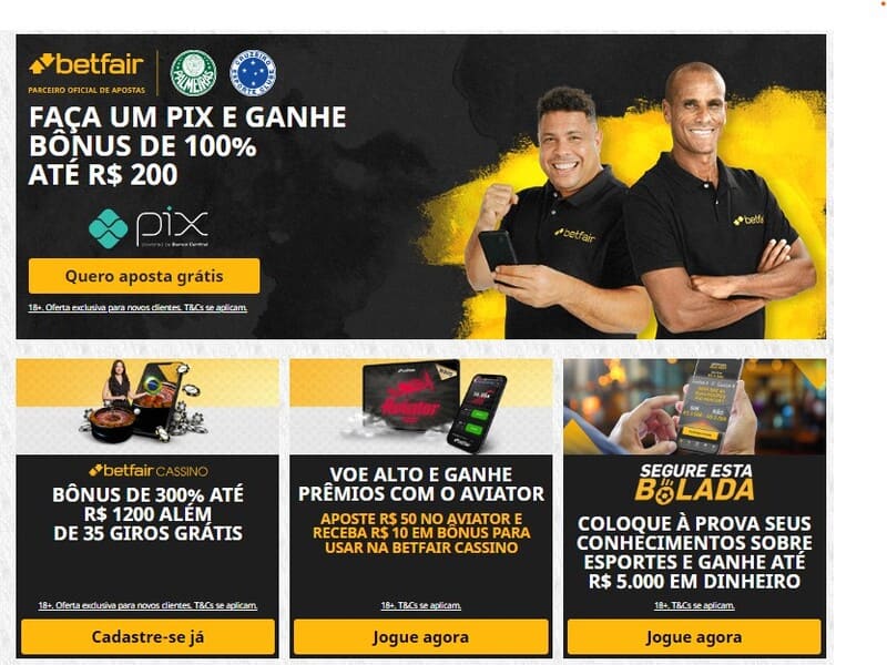 Conheça o bônus de boas-vindas da Betfair e muitas outras promoções