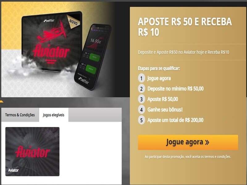 Promoções de apostas esportivas na Betfair