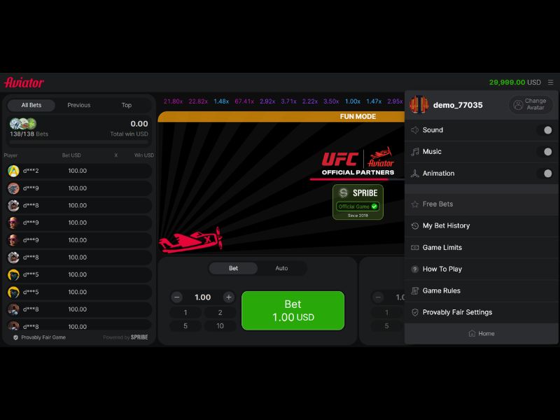 অ্যাভিয়েটরে গেমপ্লে এবং মাল্টিপ্লায়ার